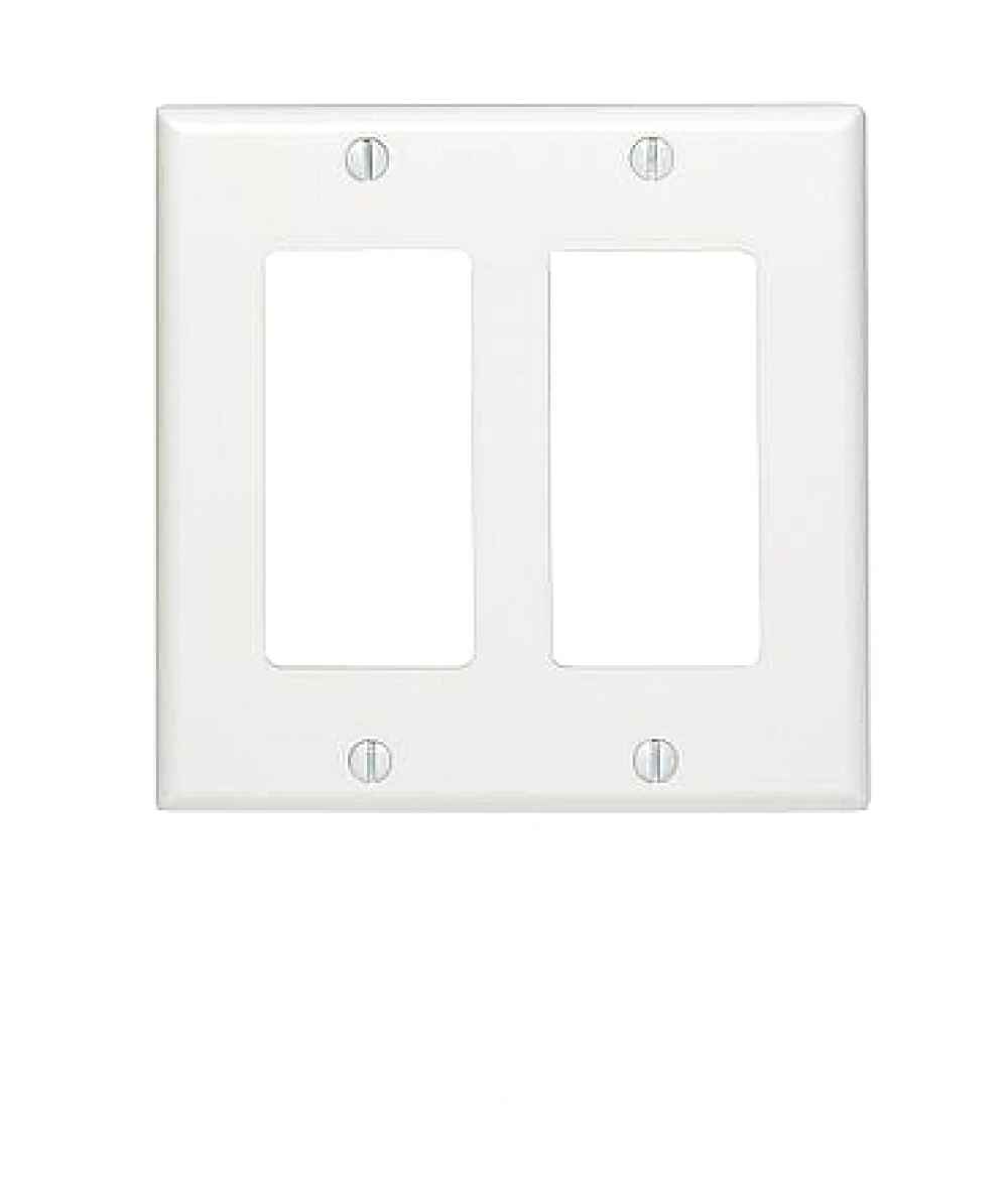 Rectangle White Electrical Switch Plate Plastic
