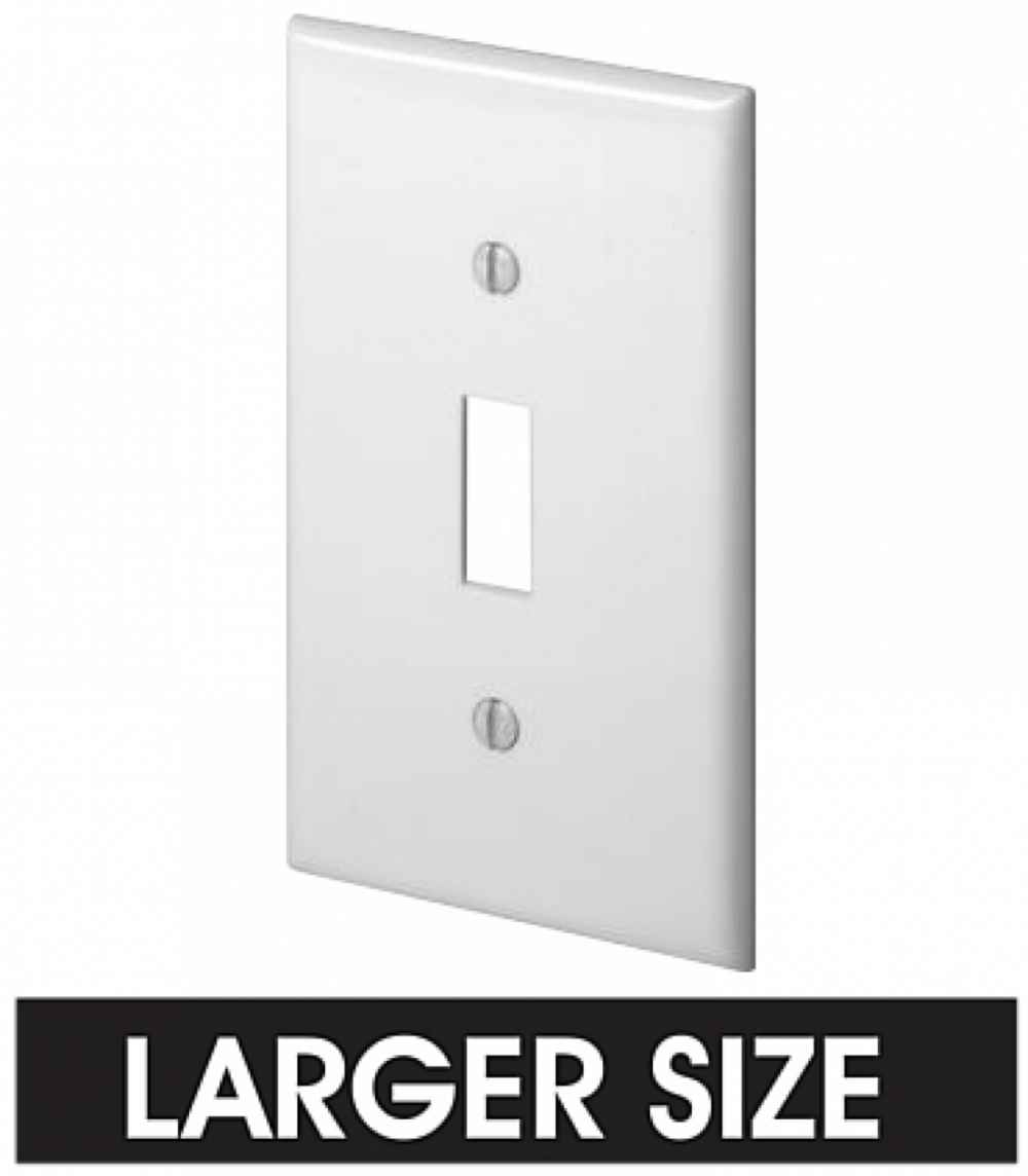 Rectangle White Electrical Switch Plate Plastic