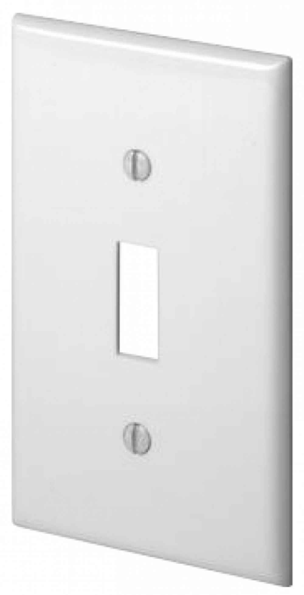 Rectangle White Electrical Switch Plate Plastic