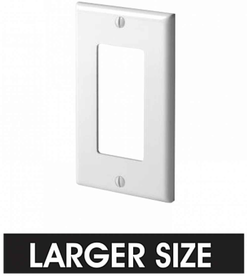 Rectangle White Electrical Switch Plate Plastic