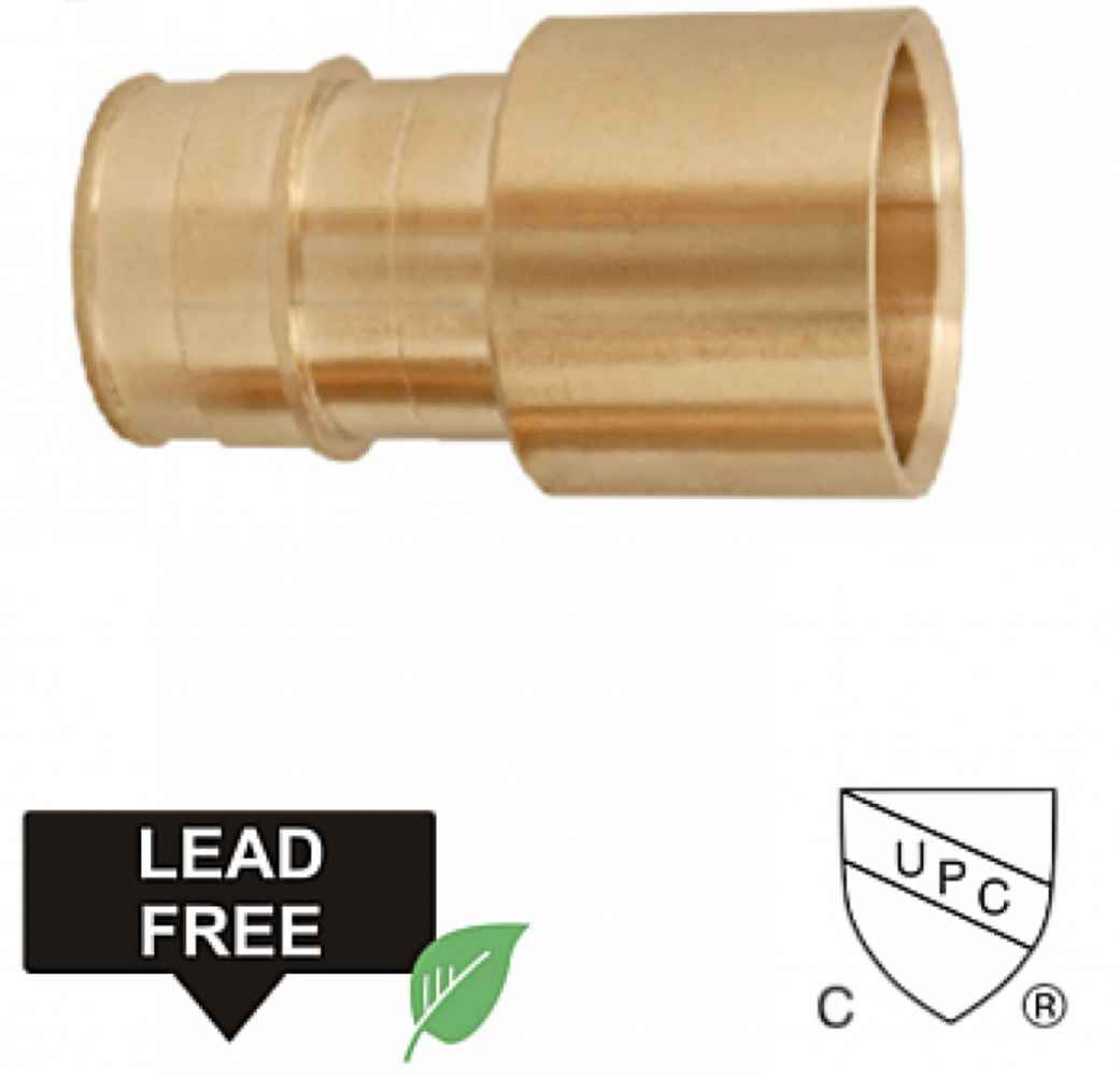 0.5 in. x 0.5 in. Lead Free Brass Cold Expansion Sweat Adapter  Expansion x Hub
