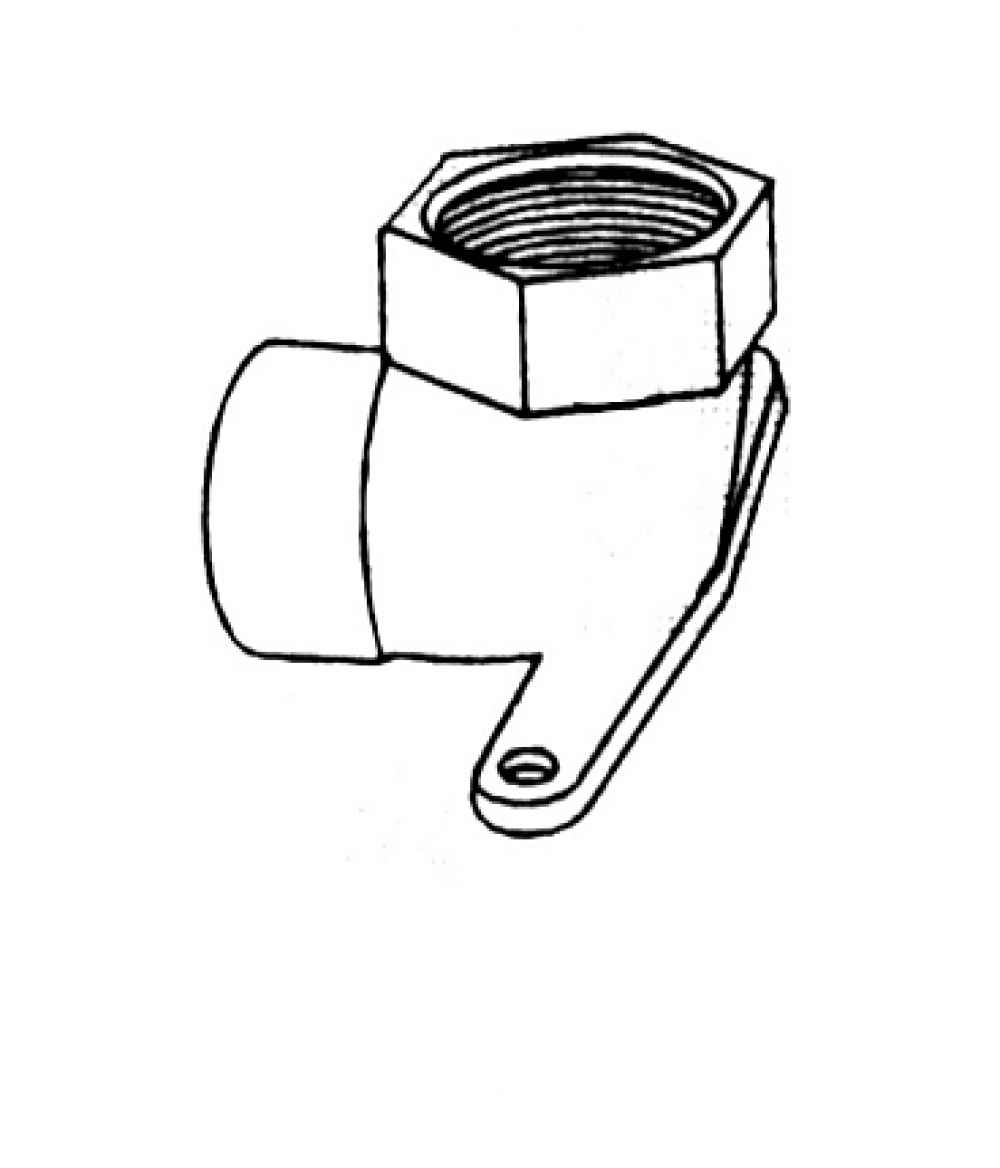 0.5 in. x 0.5 in. Copper 90 Wing back Elbow
