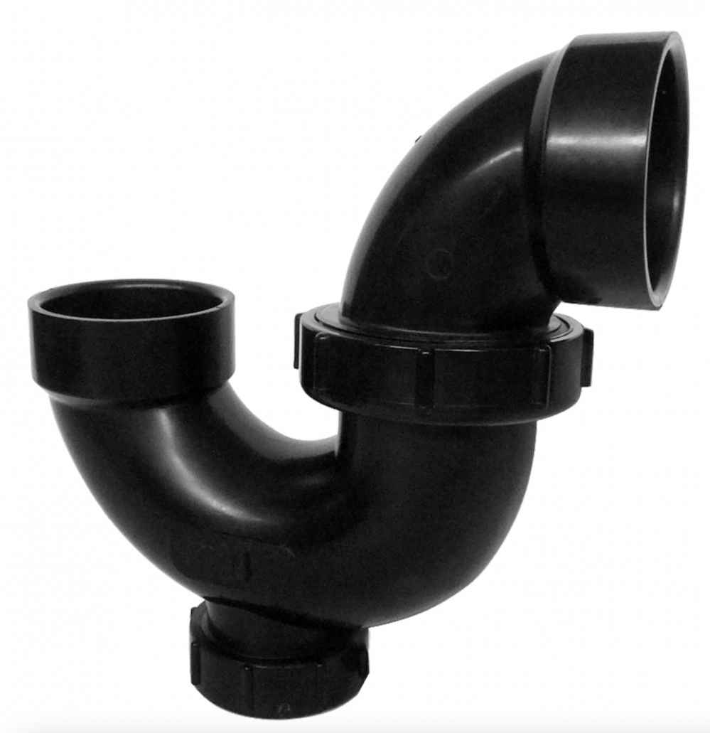 1.5 in. x 1.5 in. ABS P-Trap  with With Cleanout