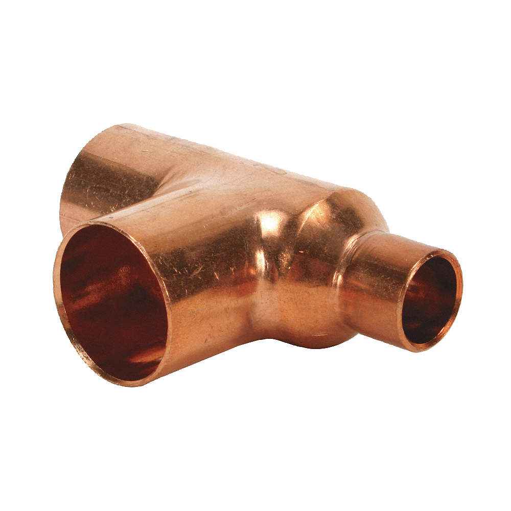 2 in. x 2 in. x 0.75 in. Copper Reducing Tee - Wrot