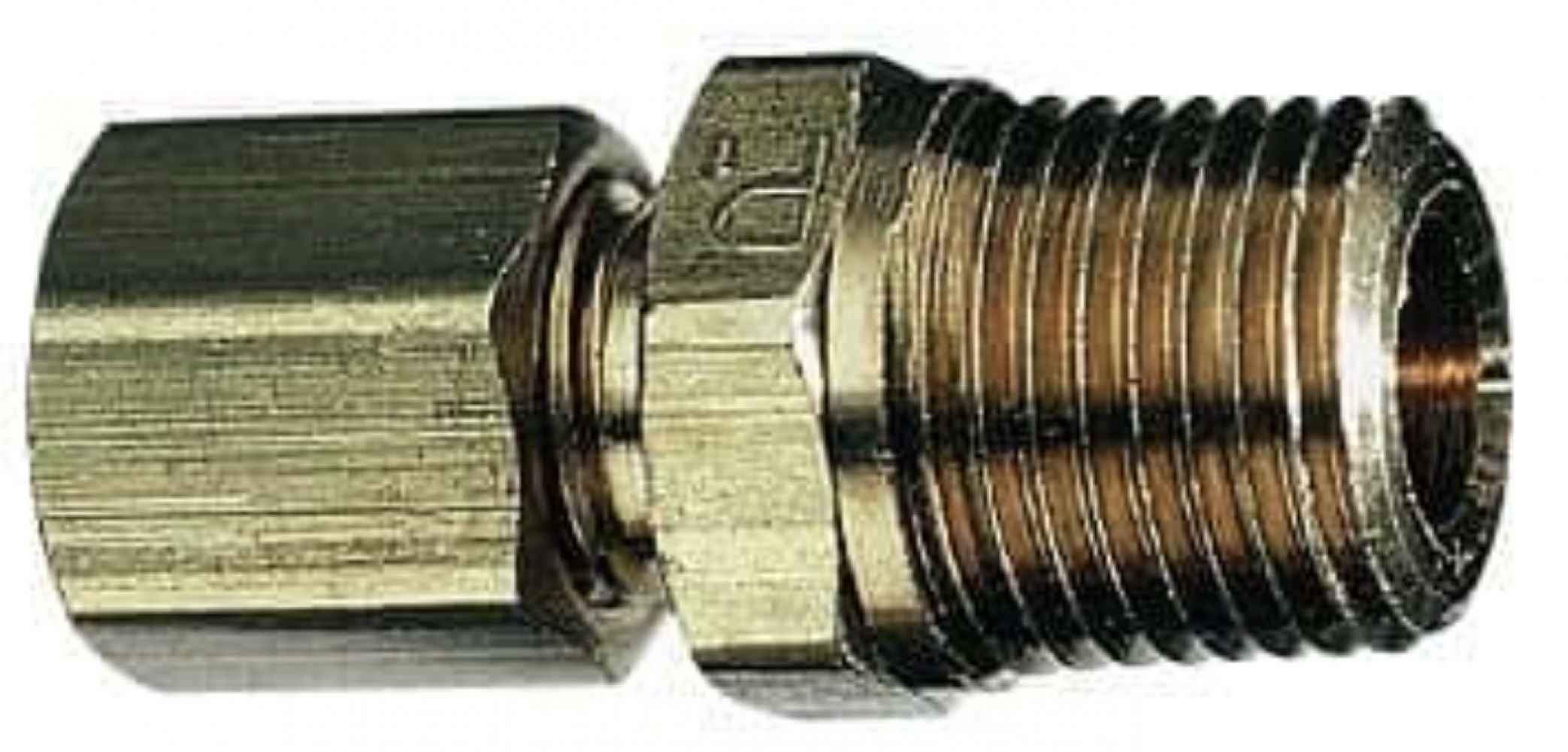 0.5 in. x 0.375 in. Brass Compression Male Adapter