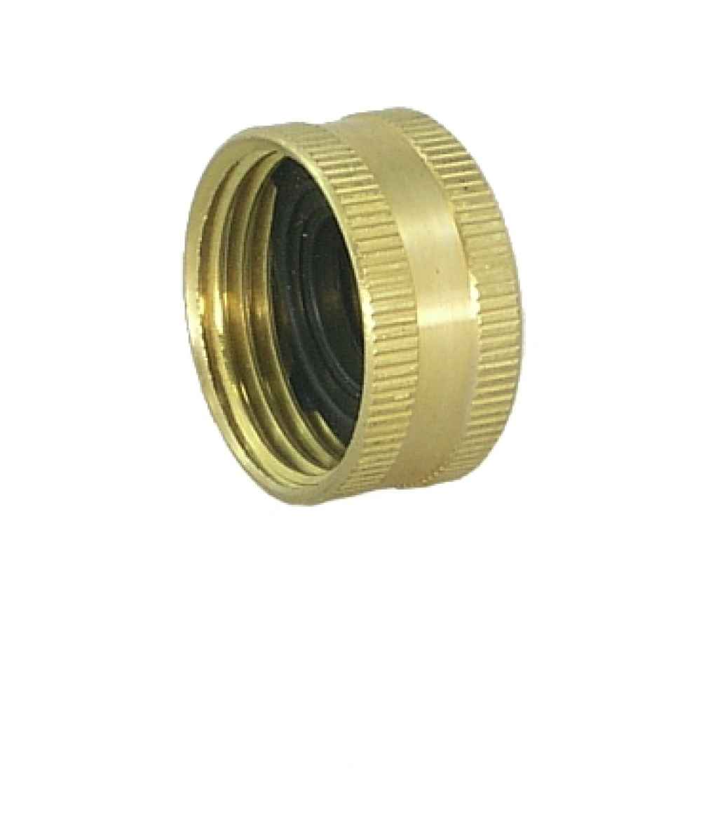 3 in. x 5.25 in. Brass Garden Hose Cap
