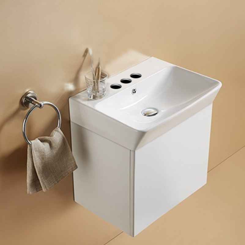 19.88-in. x 13.97-in. Rectangle Bathroom Vessel Sink White Enamel Glaze