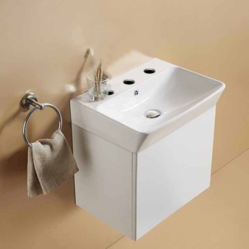 19.88-in. x 13.97-in. Rectangle Bathroom Vessel Sink White Enamel Glaze