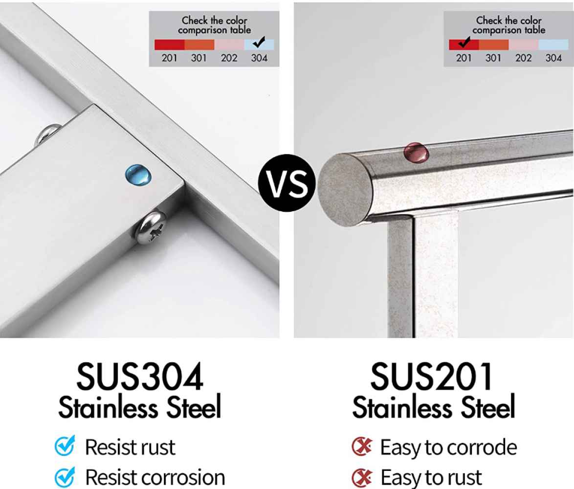 20 in. x  34 in. Floor Mount Brushed Stainless Steel Towel Rack Stainless Steel