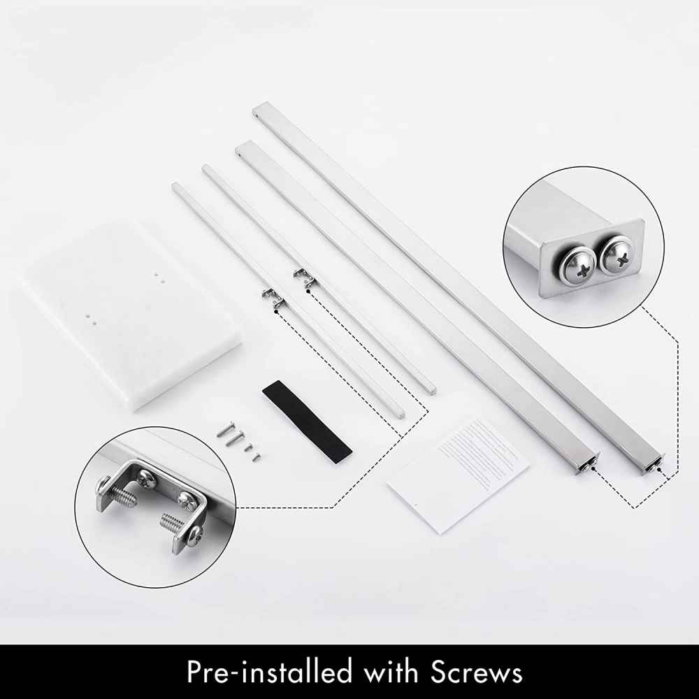 20 in. x  34 in. Floor Mount Brushed Stainless Steel Towel Rack Stainless Steel