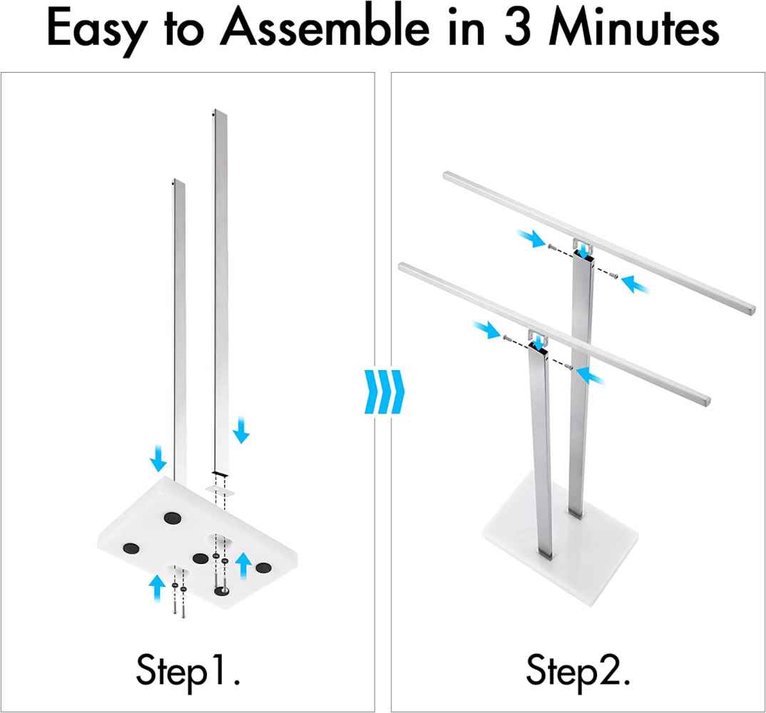 20 in. x  34 in. Floor Mount Brushed Stainless Steel Towel Rack Stainless Steel