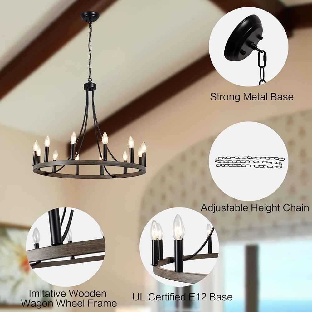Ceiling Mount Chandelier Chandelier in Brown UL Certified 60W Per Socket