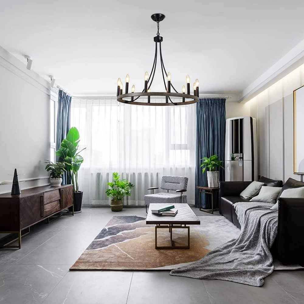 Ceiling Mount Chandelier Chandelier in Brown UL Certified 60W Per Socket