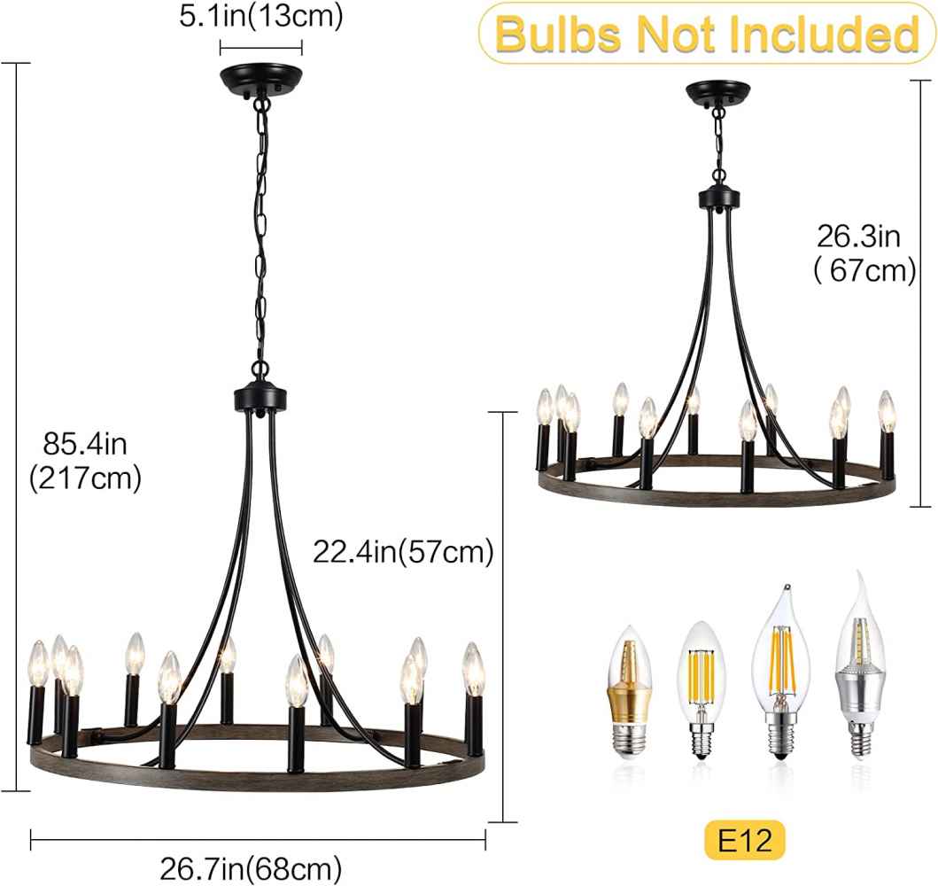 Ceiling Mount Chandelier Chandelier in Brown UL Certified 60W Per Socket