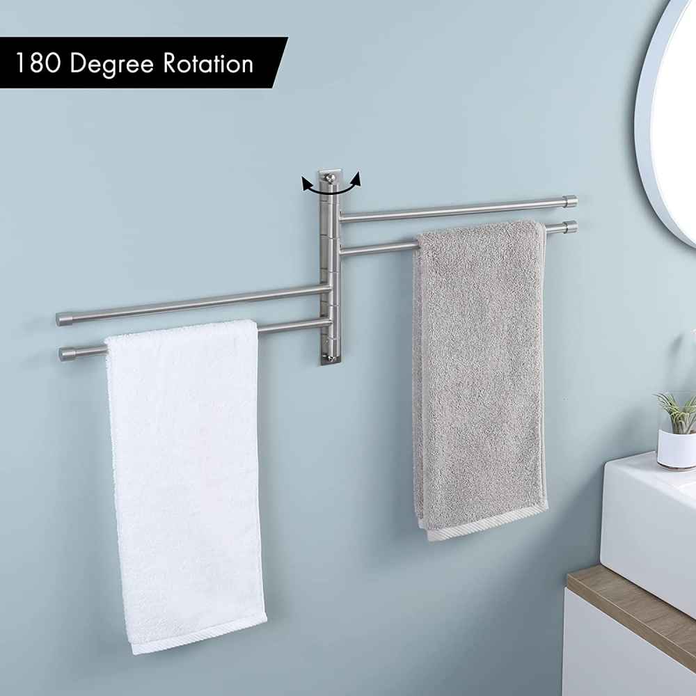 14.9 in. x  1.18 in. x  9.6 in.  Brushed Stainless Steel Towel Bar Stainless Steel
