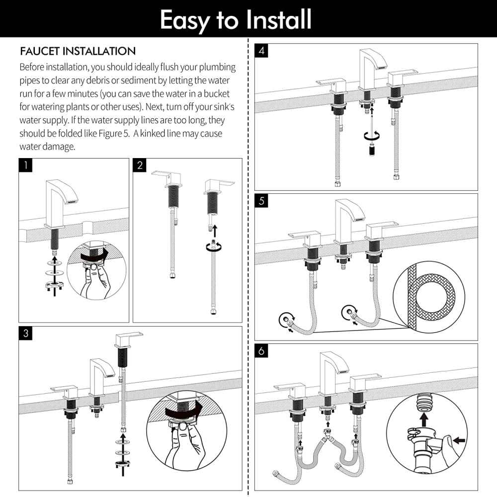3H8-in.  Matte Bathroom Sink Faucet Black Stainless Steel