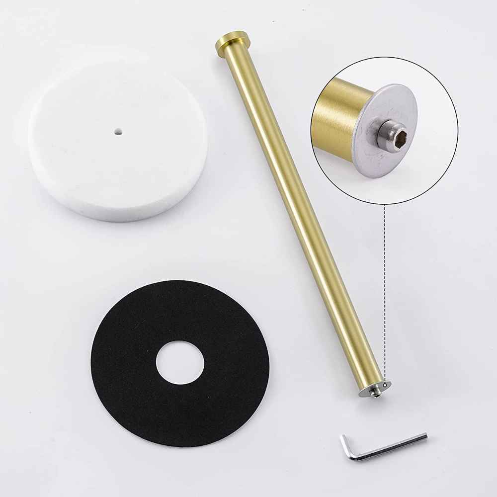 5.5 in. x  1.1 in. x  13 in.  Brushed Brass Towel Paper Holder Stainless Steel-Marble