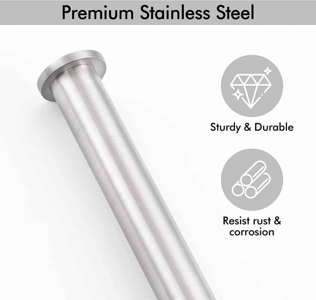 7.06 in. x 0.74 in. x 15.3 in. Brushed Steel Towel Paper Holder Wood