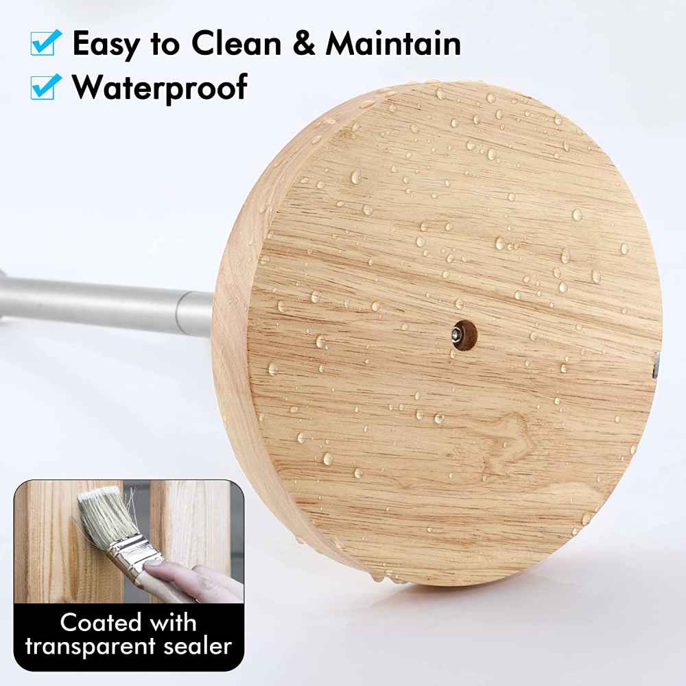 7.06 in. x 0.74 in. x 15.3 in. Brushed Steel Towel Paper Holder Wood