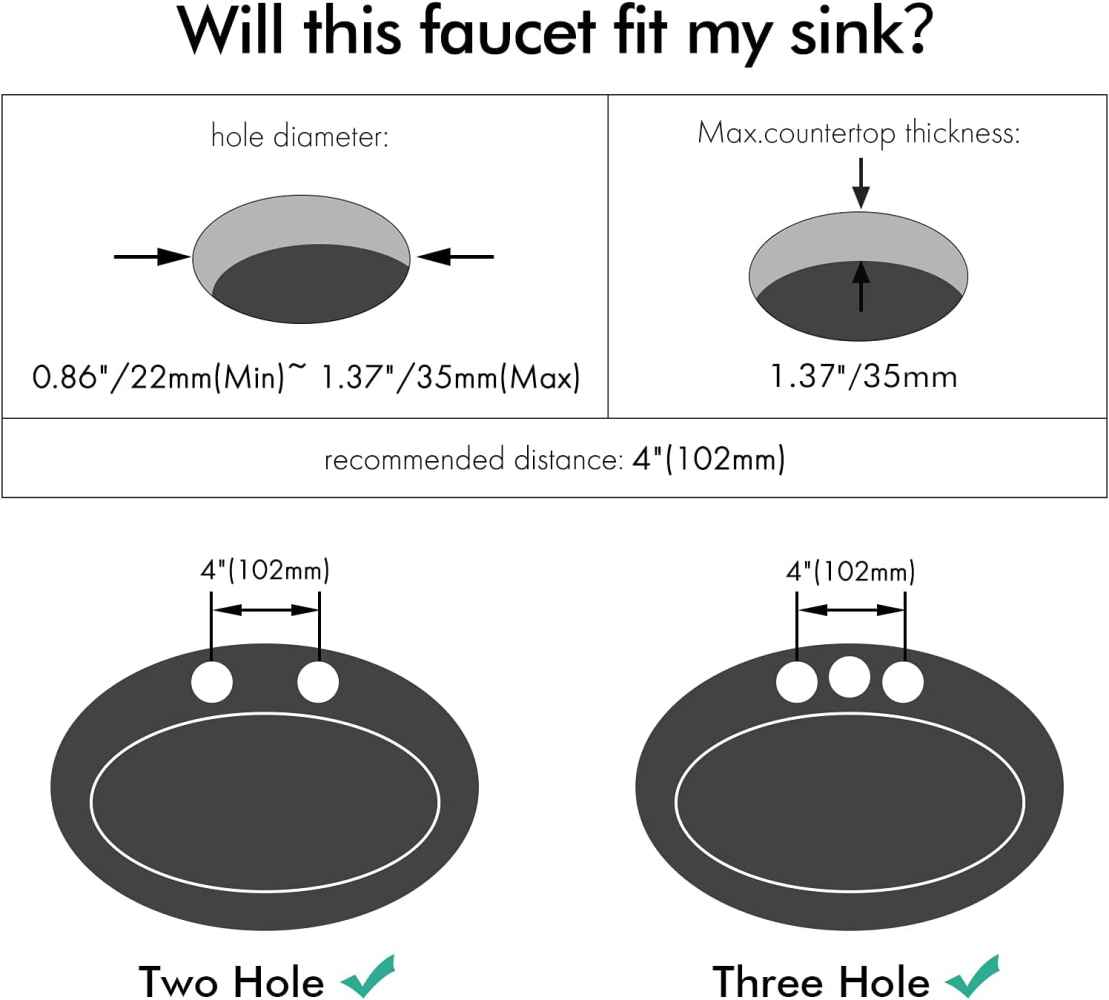 3H4-in. CUPC Black Bathroom Sink Faucet Matte Black Brass