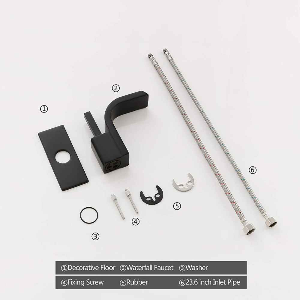 1 Hole CUPC Black Bathroom Sink Faucet Black Copper
