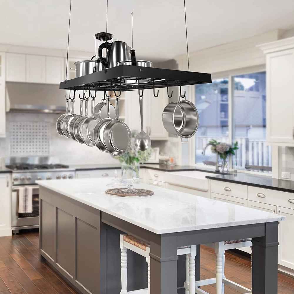 29.5 in. x 17.7 in. x 1.6 in.  Stainless Steel  Kitchen Pot-Pan Organizer