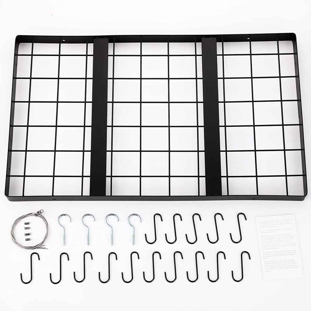 29.5 in. x 17.7 in. x 1.6 in.  Stainless Steel  Kitchen Pot-Pan Organizer