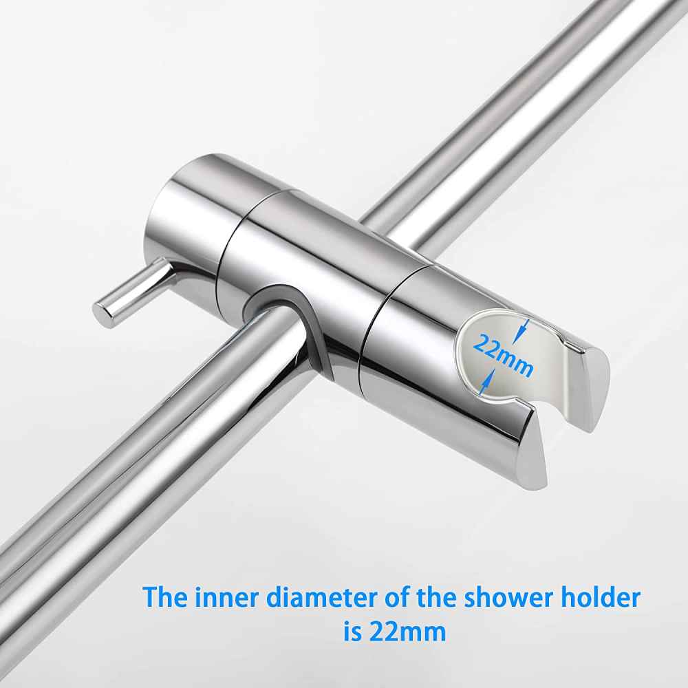 5-in. x 26-in. Shower Slide Bar Chrome Stainless Steel