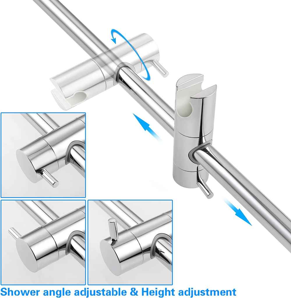 5-in. x 26-in. Shower Slide Bar Chrome Stainless Steel
