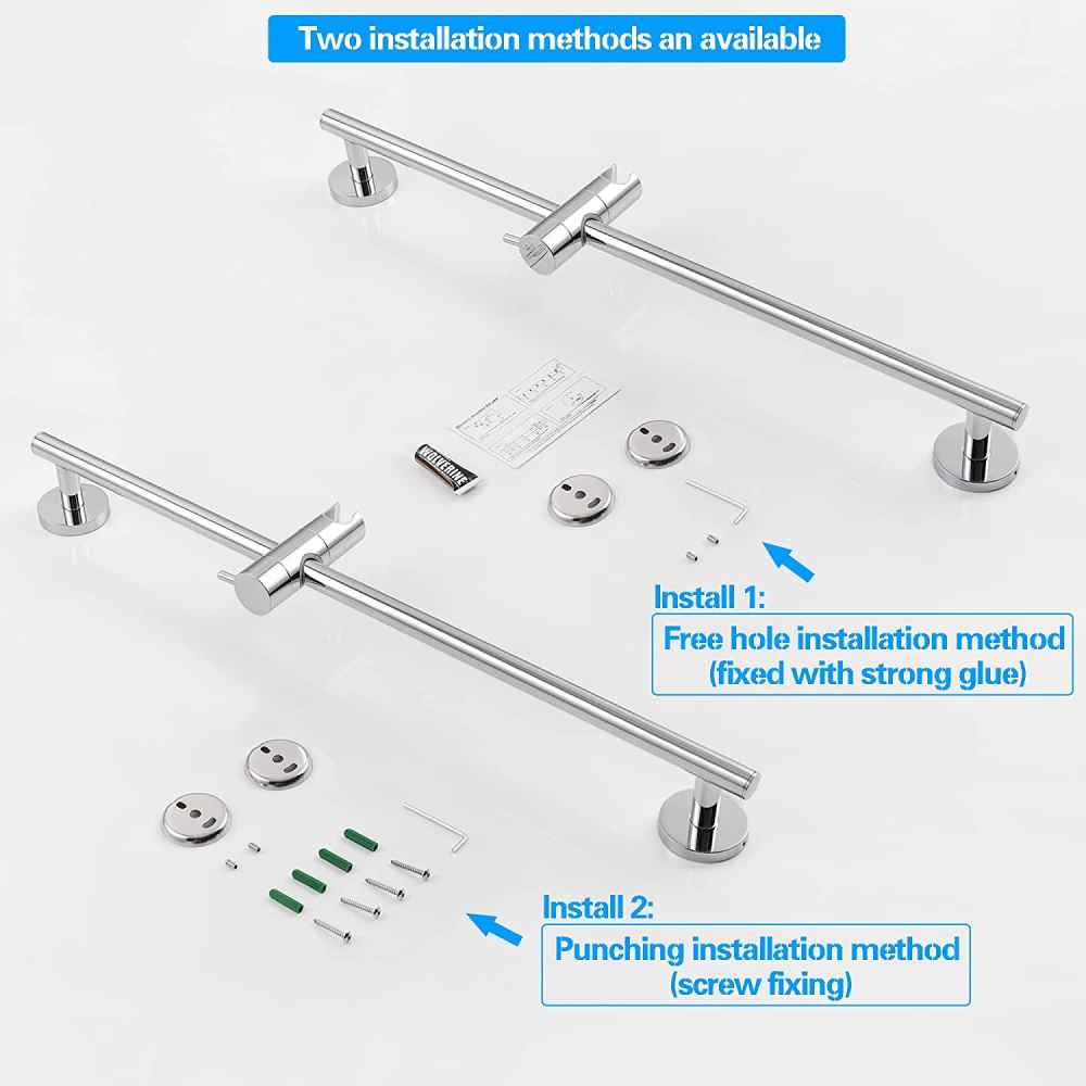 5-in. x 26-in. Shower Slide Bar Chrome Stainless Steel