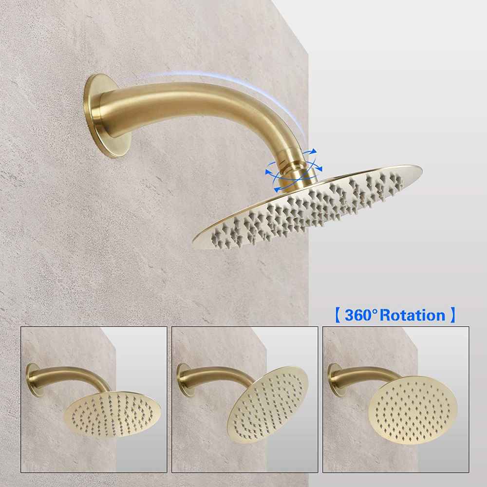 20-in. x 16-in. Shower Kit Gold Copper