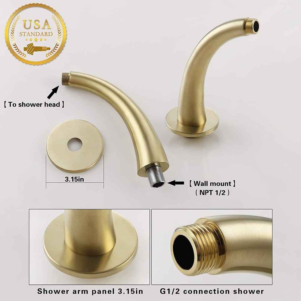 20-in. x 16-in. Shower Kit Gold Copper