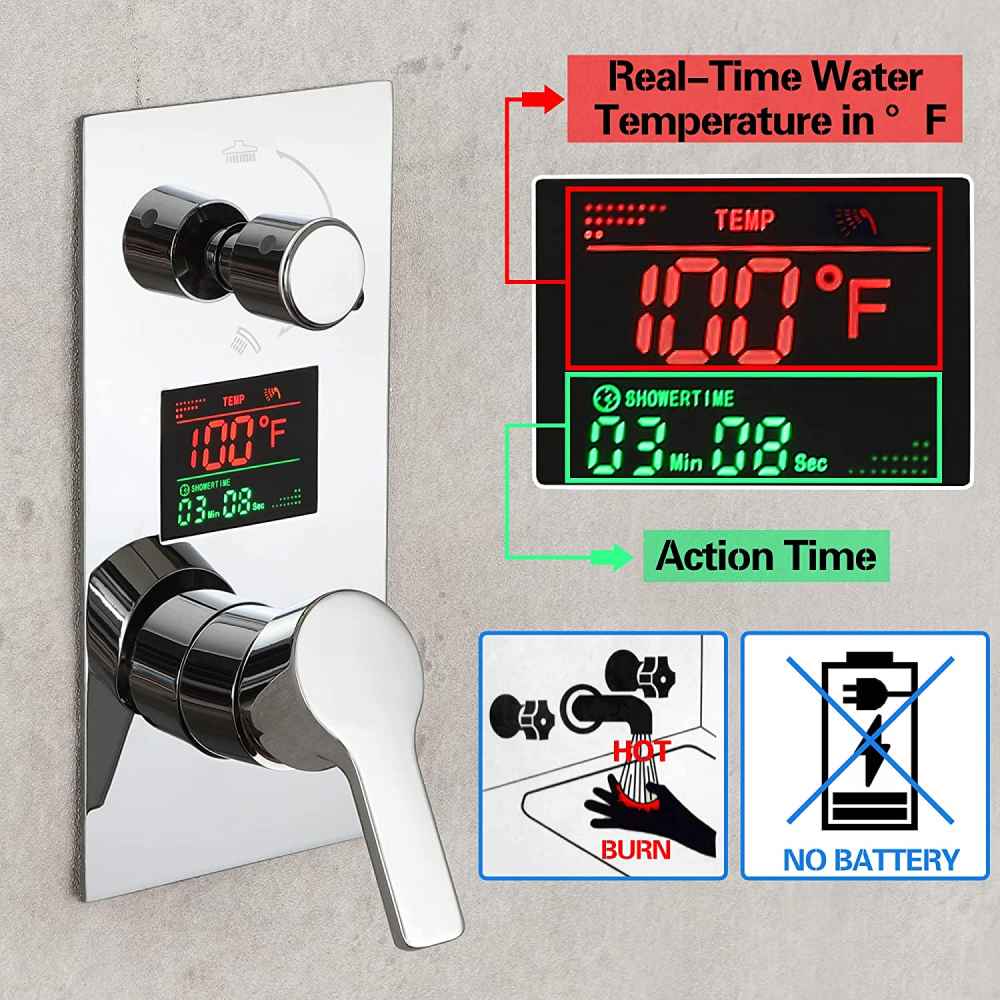 20.5-in. x 13.40-in. Shower Kit Chrome Brass CUPC