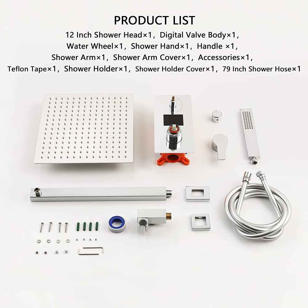 20.5-in. x 13.40-in. Shower Kit Chrome Brass CUPC