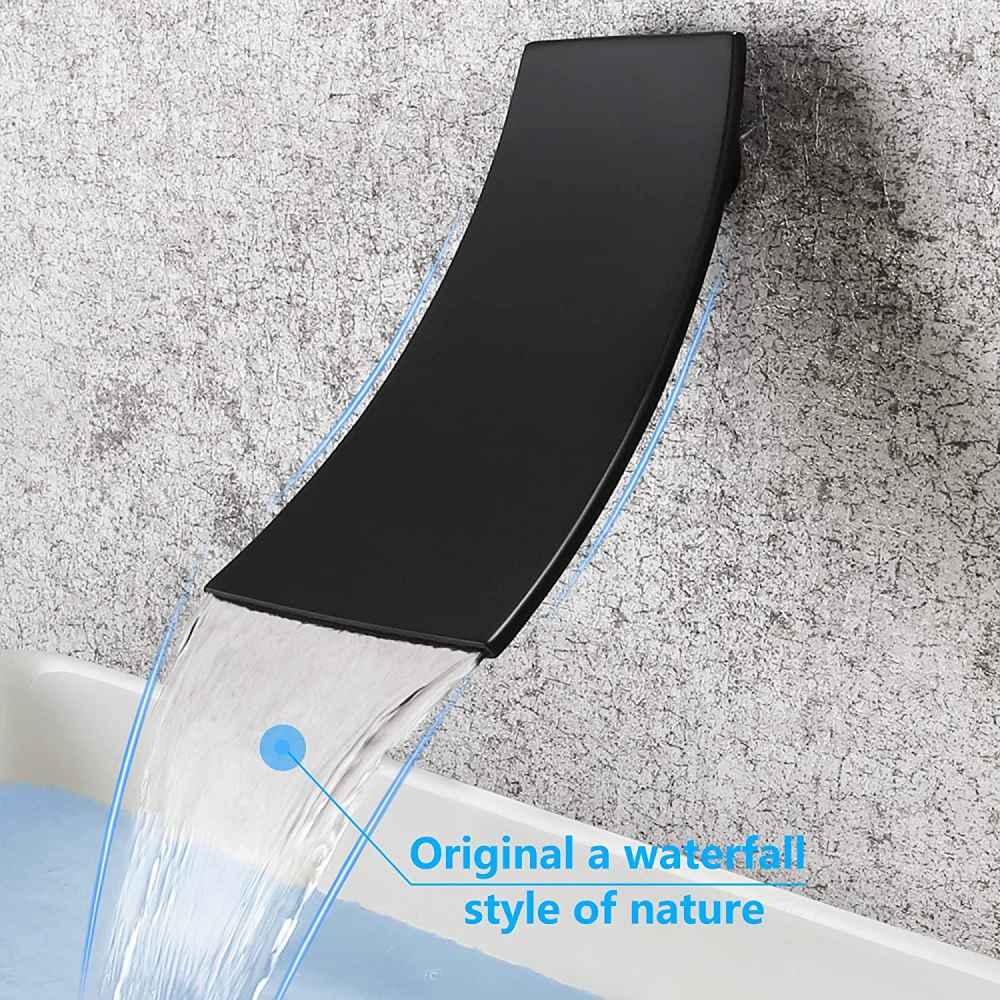 2 Hole  Black Bathroom Sink Faucet Black Brass