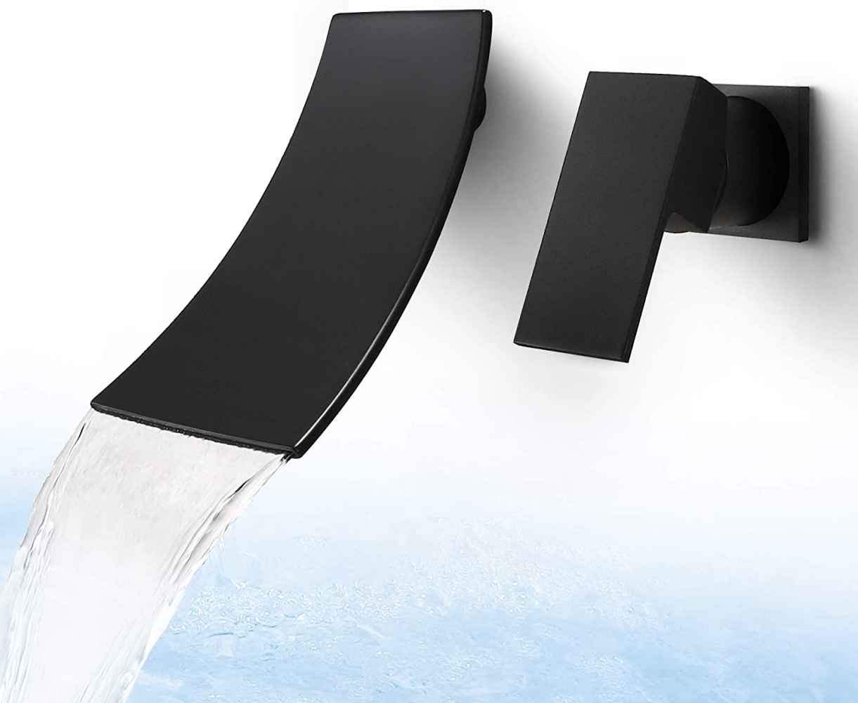 2 Hole  Black Bathroom Sink Faucet Black Brass