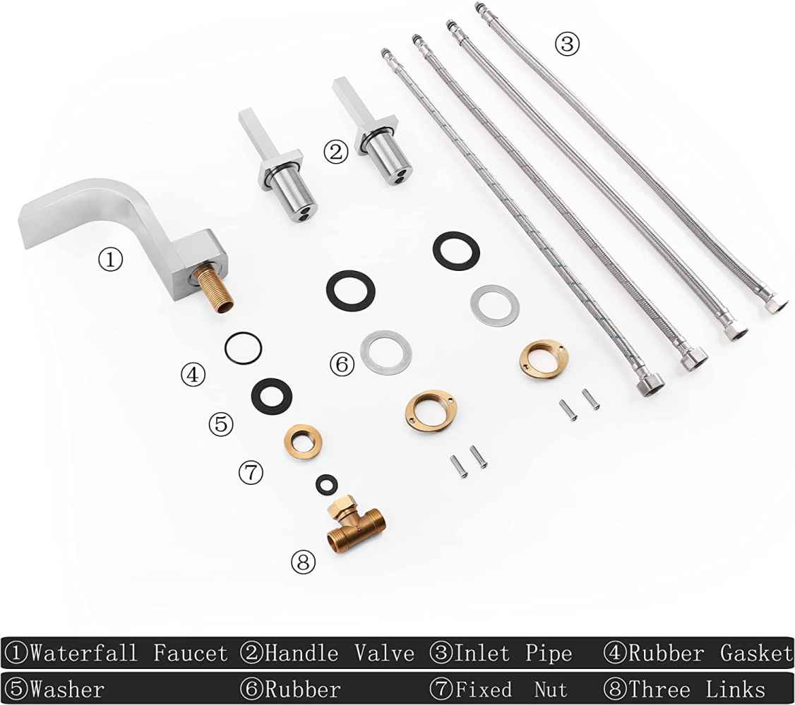 3H8-in.  Chrome Bathroom Sink Faucet Chrome Brass