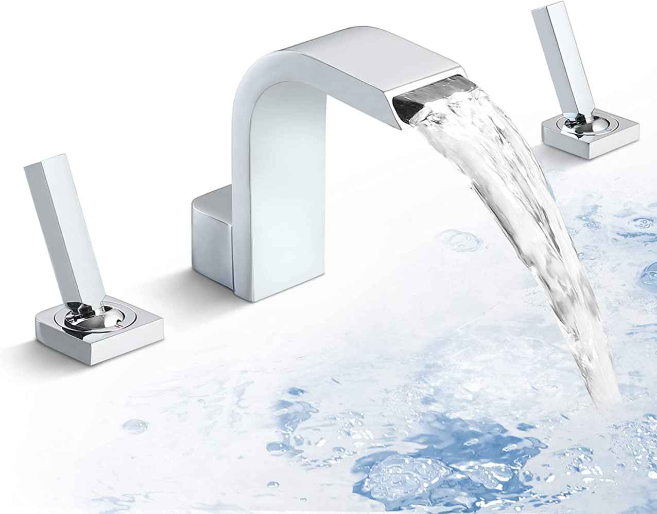 3H8-in.  Chrome Bathroom Sink Faucet Chrome Brass