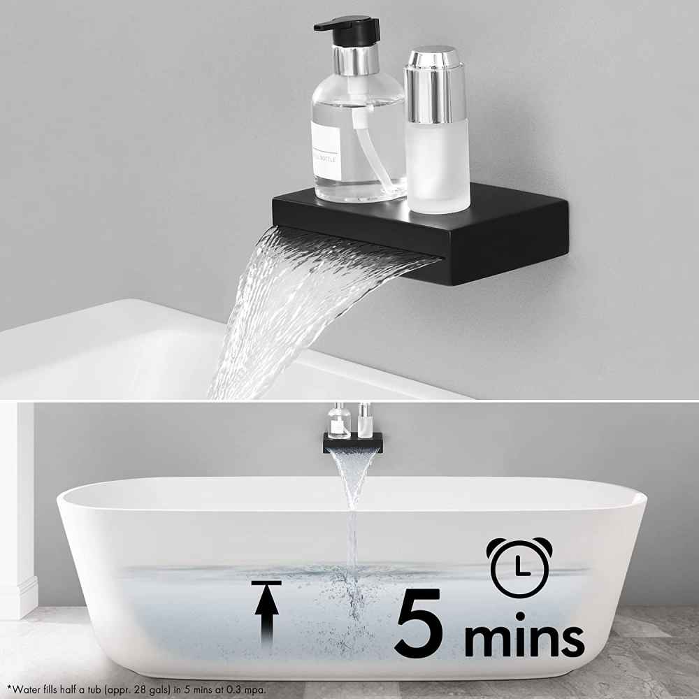 13.4-in. x 6.90-in. Shower Kit Matte Black Stainless Steel CUPC