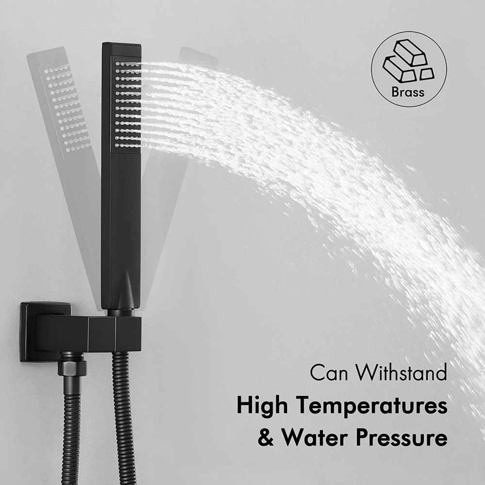 13.4-in. x 6.90-in. Shower Kit Matte Black Stainless Steel CUPC