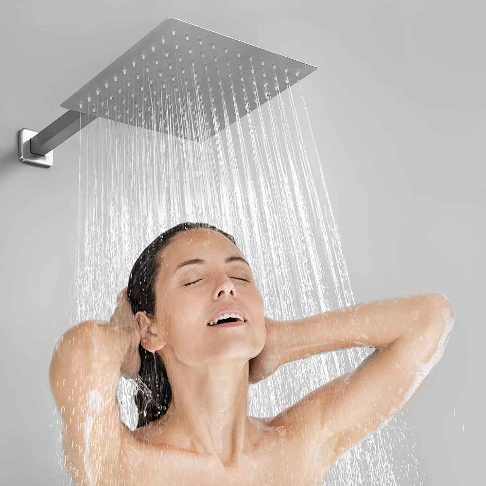 13.4-in. x 6.8-in. Shower Kit Brushed Nickel Stainless Steel CUPC