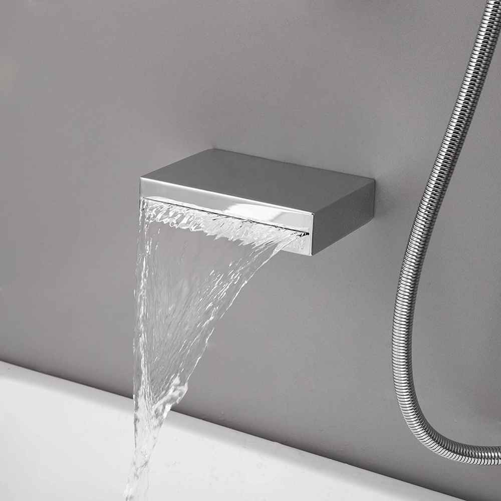 13.2-in. x 6.79-in. Shower Kit Chrome Metal CUPC