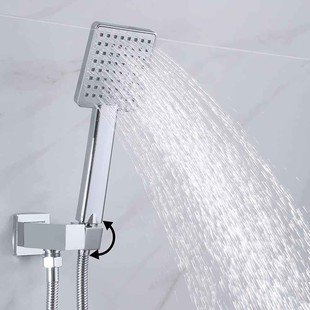 13.2-in. x 6.79-in. Shower Kit Chrome Metal CUPC