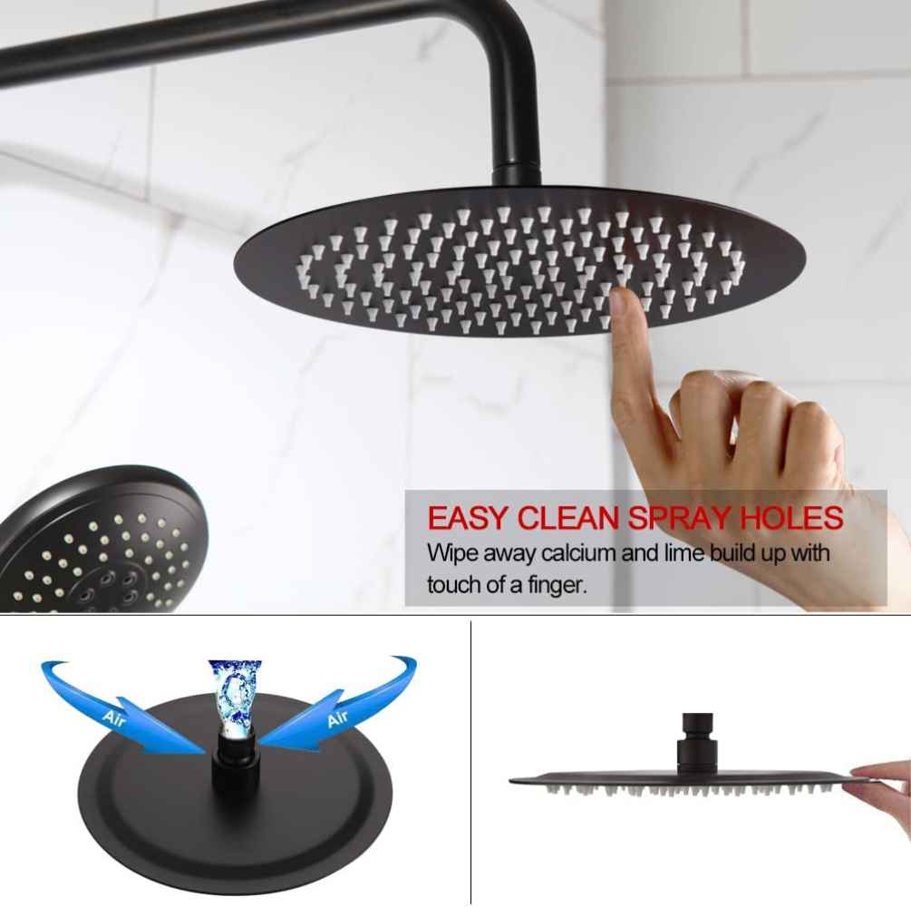 11.5-in. x 3.40-in. Shower Kit Black Stainless Steel CSA
