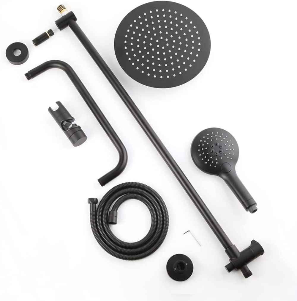 11.5-in. x 3.40-in. Shower Kit Black Stainless Steel CSA