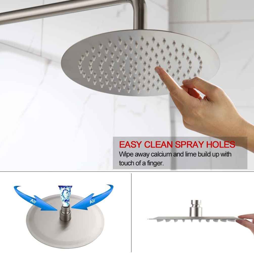11.5-in. x 3-in. Shower Kit Brushed Nickel Stainless Steel CSA
