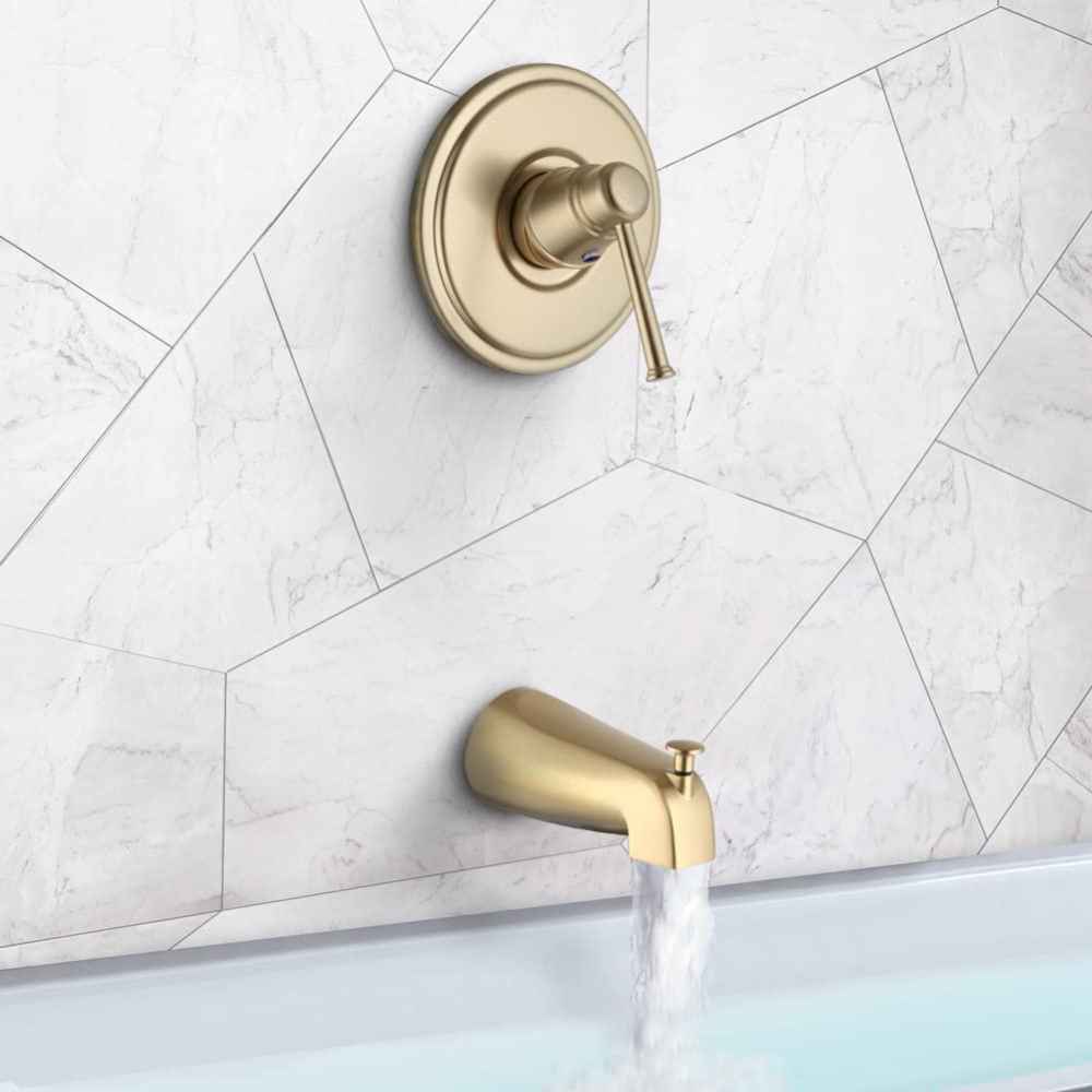 12.24-in. x 6.77-in. Shower Kit Brushed Gold Brass