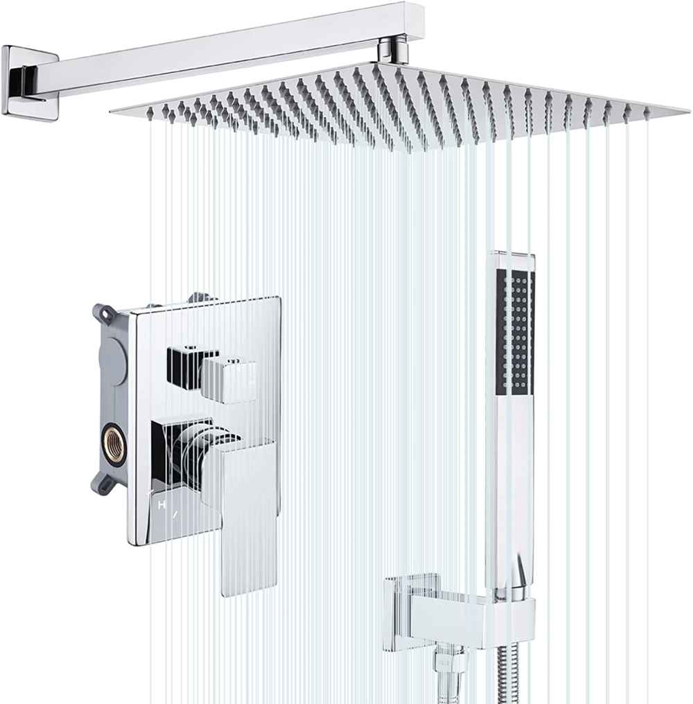 13.5-in. x 6.90-in. Shower Kit Polished Chrome Stainless Steel CUPC