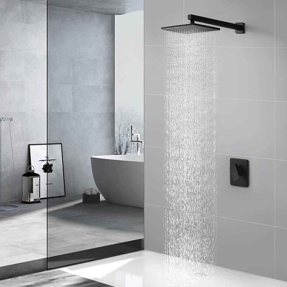 13.5-in. x 3.90-in. Shower Kit Matte Black Stainless Steel CUPC