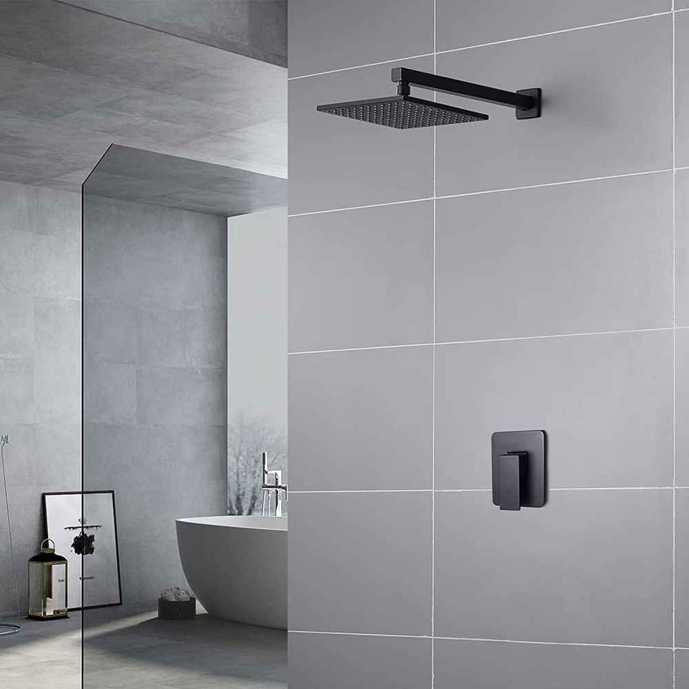13.5-in. x 3.90-in. Shower Kit Matte Black Stainless Steel CUPC